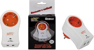 Сетевой фильтр Most MS-USB (1 розетка) белый