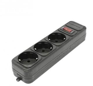 Сетевой фильтр SPGF3-B-6PPB 1.8м (3 розетки) черный