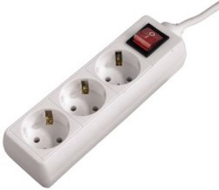 Сетевой удлинитель Hama H-108815 5м (3розетки) white с выключателем/"защита от детей"