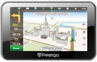 Навигатор Автомобильный GPS Prestigio GeoVision 5566 5" 800x480 4Gb microSD черный Navitel