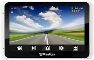 Навигатор Автомобильный GPS Prestigio GeoVision 5800BTHDDVR 5" 800x480 4Gb microSD белый Navitel