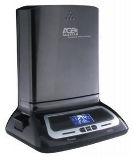 Док станция для HDD AgeStar SCBTFT 2.5"&3.5" HDD eSATA USB2.0 cooling fan. OTB. LCD Black