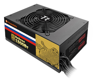 Блок питания Thermaltake ATX 1500W W0430RE BAIKAL 80+ gold APFC 12*SATA Cab Manag I/O switch RTL