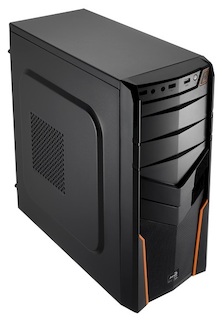 Корпус Aerocool V2X ORANGE черный w/o PSU mATX SECC 1*92mm fan 2*USB2.0 USB3.0 audio HD bott PSU