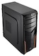 Корпус Aerocool V2X ORANGE черный w/o PSU mATX SECC 1*92mm fan 2*USB2.0 USB3.0 audio HD bott PSU
