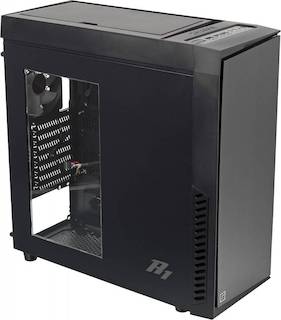 Корпус Zalman R1 черный ATX 1x120mm 2xUSB2.0 1xUSB3.0 audio front door bott PSU