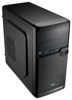 Корпус Aerocool Qs-182 черный w/o PSU mATX SECC 2*120mm 1*80mm fan 2*USB2.0 USB3.0 e-SATA audio HD screwless