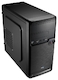 Корпус Aerocool Qs-182 черный w/o PSU mATX SECC 2*120mm 1*80mm fan 2*USB2.0 USB3.0 e-SATA audio HD screwless