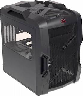 Корпус Aerocool Strike-X Cube Black черный w/o PSU mATX 2*120mm 2*140mm fan 2*USB3.0 audio HD screwless bott PSU