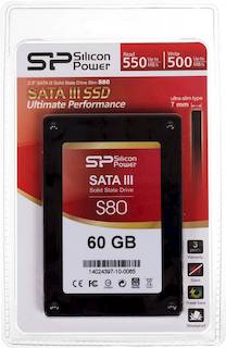 Накопитель SSD Silicon Power SATA III 60Gb SP060GBSS3S80S25 S80 2.5"
