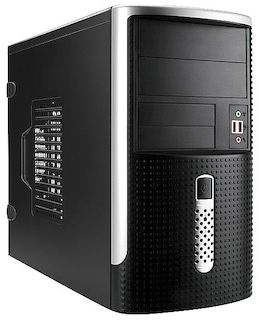 Корпус INWIN IW-EMR001 Black-Silver 450W USB/Audio/Fan mATX