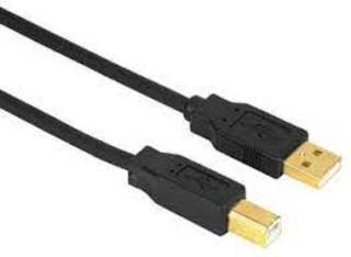 Кабель Hama H-29767 USB 2.0 A-В (m-m) 3.0 м позолоченные штекеры черный