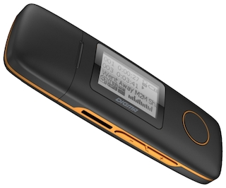 Плеер Flash Digma U3 direct USB 4Gb черный/оранжевый/1.1"/FM/microSD