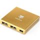 Хаб USB 2.0  Konoos UK-36, 4 порта USB,  алюминий, блистер
