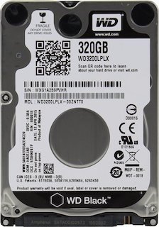 Жесткий диск WD Original SATA-III 320Gb WD3200LPLX Black (7200rpm) 32Mb 2.5"