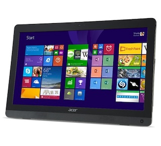 Моноблок Acer Aspire ZC-606 AIO P J2900/4Gb/1Tb/HDG/DVDRW/CR/Windows 8.1/WiFi/BT/клавиатура/мышь/Cam