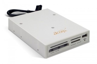 Устройство чтения карт памяти Acorp CRIP200-W USB2.0 (all-in-1, + USB port) Internal white