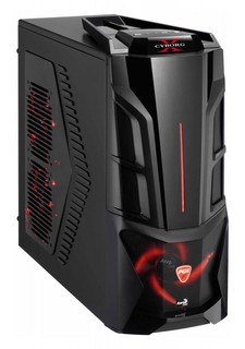 Корпус AeroCool CyborgX black w/o PSU ATX 2*USB audio E-SATA red LED