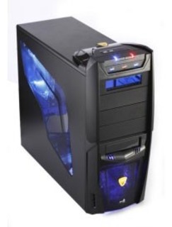 Корпус AeroCool VX-R black w/o PSU ATX 2*USB 2.0 Audio 3*fan shine front panel