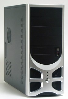 Корпус Foxconn TLA-570 black/silver 500W ATX USB Audio Mic Fan AirDuct