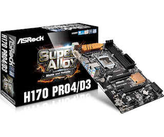 Материнская плата Asrock H170 PRO4/D3 LGA 1151 Intel H170 4xDDR3 ATX AC`97 8ch(7.1) GbLAN RAID+DVI+HDMI
