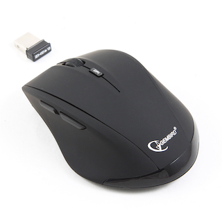 Беспроводная мышь Gembird MUSW-208, soft touch, черн, 5кн.+колесо-кнопка, 2.4ГГц, 1600DPI