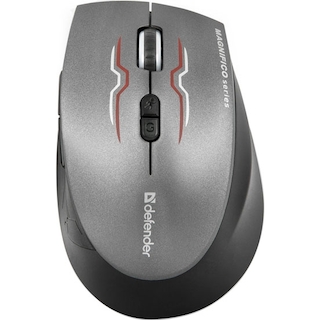 Беспроводная мышь Defender USB LASER MAGNIFICO MM-555 GREY 52555