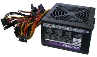 Блок питания Aerocool ATX 750W VX-750 (24+4+4pin) APFC 120mm fan 6xSATA