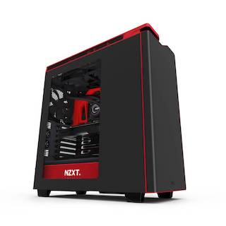 Корпус NZXT H442 Window черный/красный w/o PSU ATX 2x120mm 2x140mm 2xUSB2.0 2xUSB3.0 audio front door bott PSU