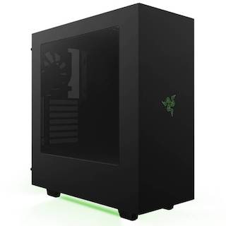 Корпус NZXT S340 Razer черный/зеленый w/o PSU ATX 3x120mm 3x140mm 2xUSB3.0 audio bott PSU