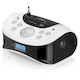 Аудиомагнитола BBK BS01 черный/белый 2.4Вт/MP3/FM(dig)/USB/BT/SD