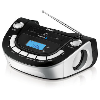Аудиомагнитола BBK BS07BT черный/серебристый 4Вт/MP3/FM(dig)/USB/BT