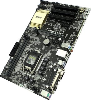 Материнская плата Asus H110-PLUS Soc-1151 Intel H110 2xDDR4 ATX AC`97 8ch(7.1) GbLAN+VGA+DVI