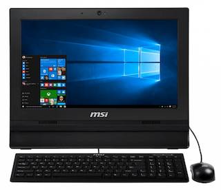 Моноблок MSI AP1622ET-020RU 15.6" HD Touch Cel 1037U (1.8)/4Gb/500Gb/HDG/Free DOS/2xGbitEth/WiFi/Cam/черный 1366x768