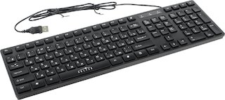 Клавиатура Oklick 556S черный USB slim Multimedia