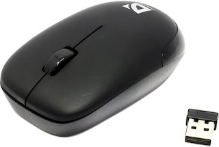 Мышка DEFENDER USB OPTICAL WRL DATUM MM-015 BLACK 3 кнопки,1200dpi