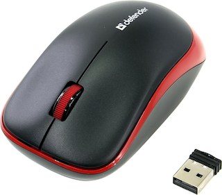 Мышка DEFENDER USB LASER WRL HASHIRU MS-135 BLK/RED, 3кнопки,1000dpi