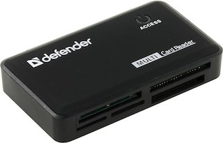 Кардридер DEFENDER OPTIMUS 83501  Универсальный картридер Optimus USB 2.0, 5 слотов