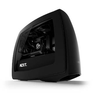 Корпус NZXT MANTA Window черный/черный w/o PSU miniITX 3x120mm 3x140mm 2xUSB3.0 audio bott PSU