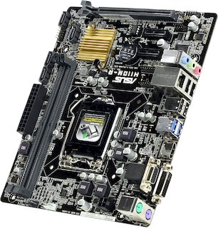 Материнская плата Asus H110M-R/C/SI Soc-1151 Intel H110 2xDDR4 mATX AC`97 8ch(7.1) GbLAN+VGA+DVI+HDMI White Box