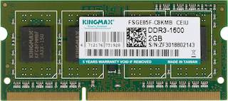 Память DDR3 2Gb 1600MHz Kingmax 2048/1600 RTL PC3-12800 SO-DIMM 204-pin