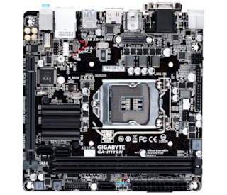 Материнская плата Gigabyte GA-H110N Soc-1151 Intel H110 2xDDR4 mini-ITX AC`97 8ch(7.1) GbLAN+VGA+DVI+HDMI