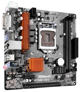 Материнская плата Asrock B150M-HDS Soc-1151 Intel B150 2xDDR4 mATX AC`97 8ch(7.1) GbLAN+DVI+HDMI