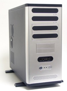 Корпус Foxconn TP/S-544 black/silver 500W ATX USB audio mic 1394 fan AirDuct
