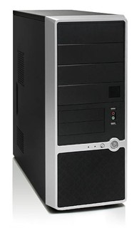 Корпус Foxconn TSAA-460 black/silver 500W ATX USB Audio Mic Fan AirDuct
