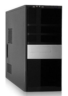 Корпус Foxconn TSAA-680 black/silver 500W ATX 2 USB audio mic fan AirDuct