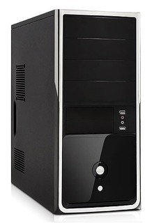 Корпус Foxconn TSAA-699 black/silver 500W ATX USB audio mic fan AirDuct