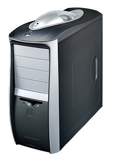 Корпус LinkWorld 313-F black/silver C2628 w/o PSU ATX USB Audio Fan AirDuct