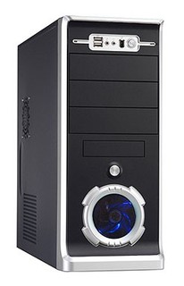 Корпус LinkWorld 316-12 black/silver C2228 w/o PSU ATX USB Audio AirDuctGamer