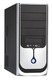 Корпус LinkWorld 323-18 black/silver C2228 w/o PSU ATX USB Audio Fan AirDuct